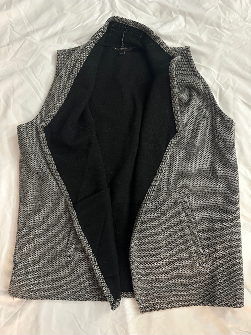 Women’s Grey Knit Vest Jacket - Modern Layering Piece